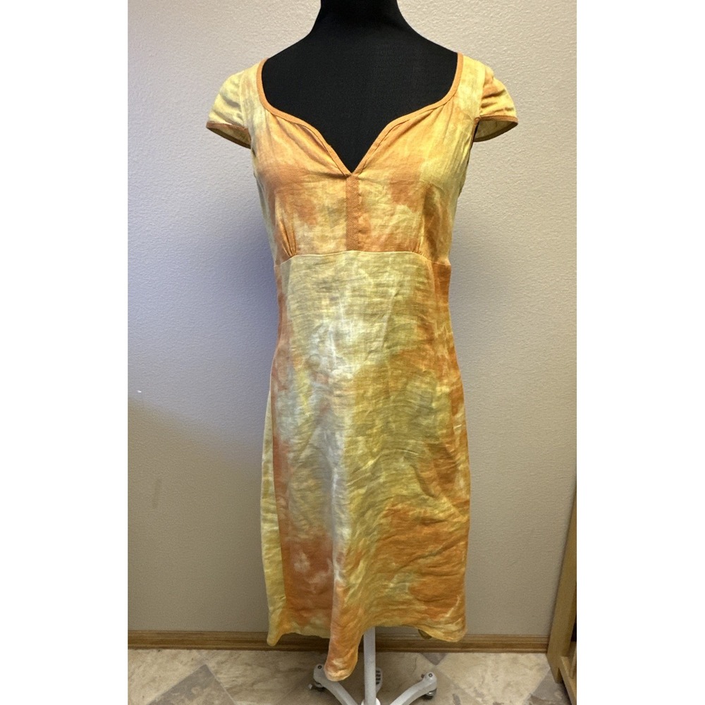 Fendissime by fendi  Small‎ 90s y2k tie dye Fall Colors  linen dress Designer